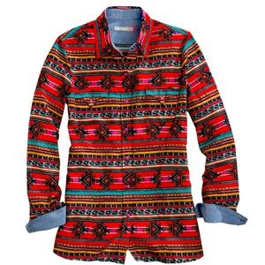 Tin Haul Women’s Pearl Snap Button Down Shirt